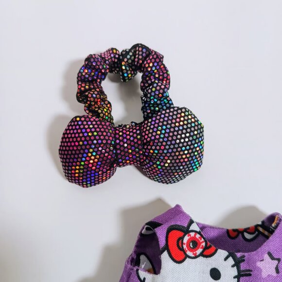 Custom Hello Kitty Halloween Dress and Metallic Bow Made to fit Labubu - Picture 5 of 6